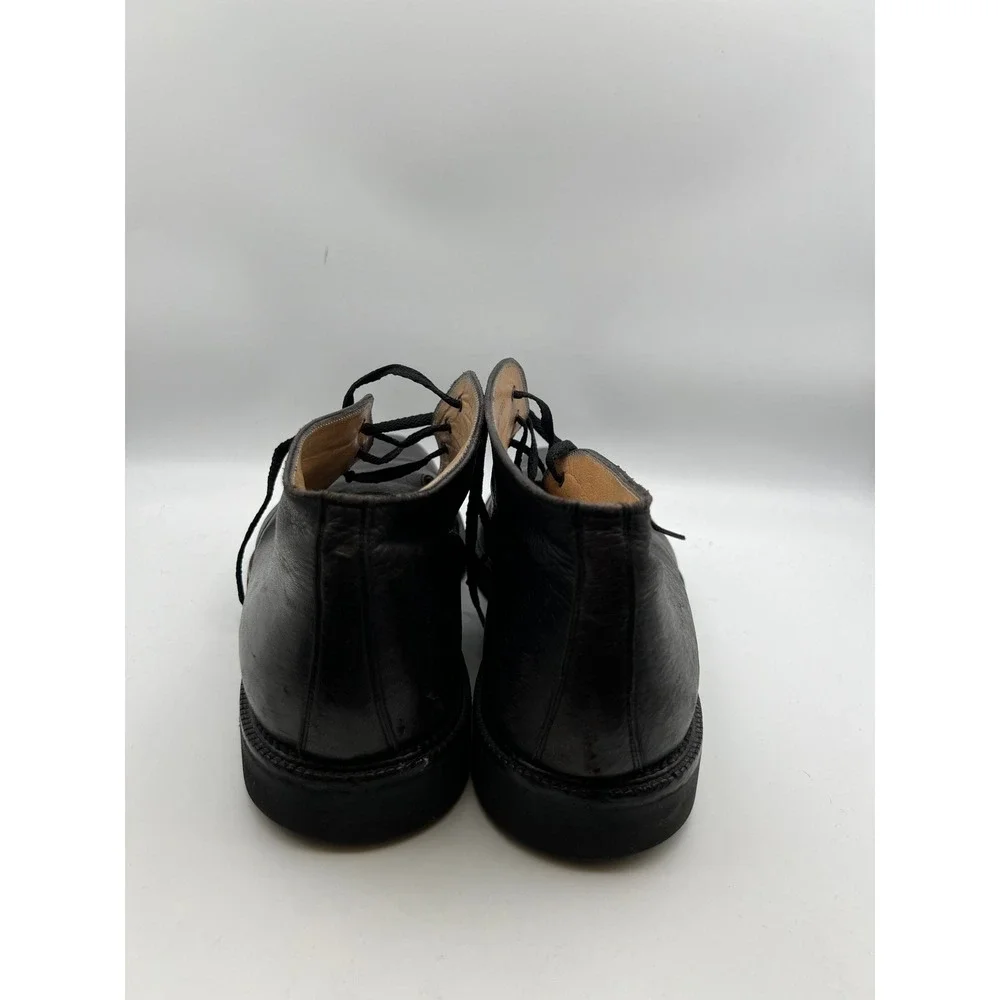 Johnston & Murphy Crawford Black Leather Chukka Boots Vibram Gumlite Mens 12M